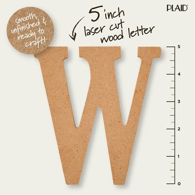 Plaid MDF Letters, 5", Brown Oxide, 12/Pack (PDE63576-12)