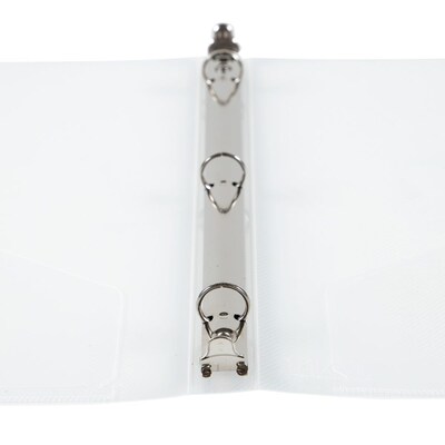 JAM Paper 1/2" 3-Ring Flexible Poly Binder, Clear (PB75237CL)