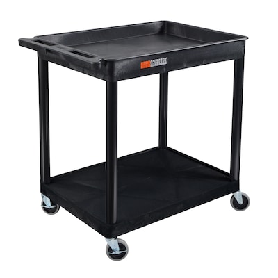 Luxor ENDURA XL 2-Shelf Utility Cart, Black (TC12-B)