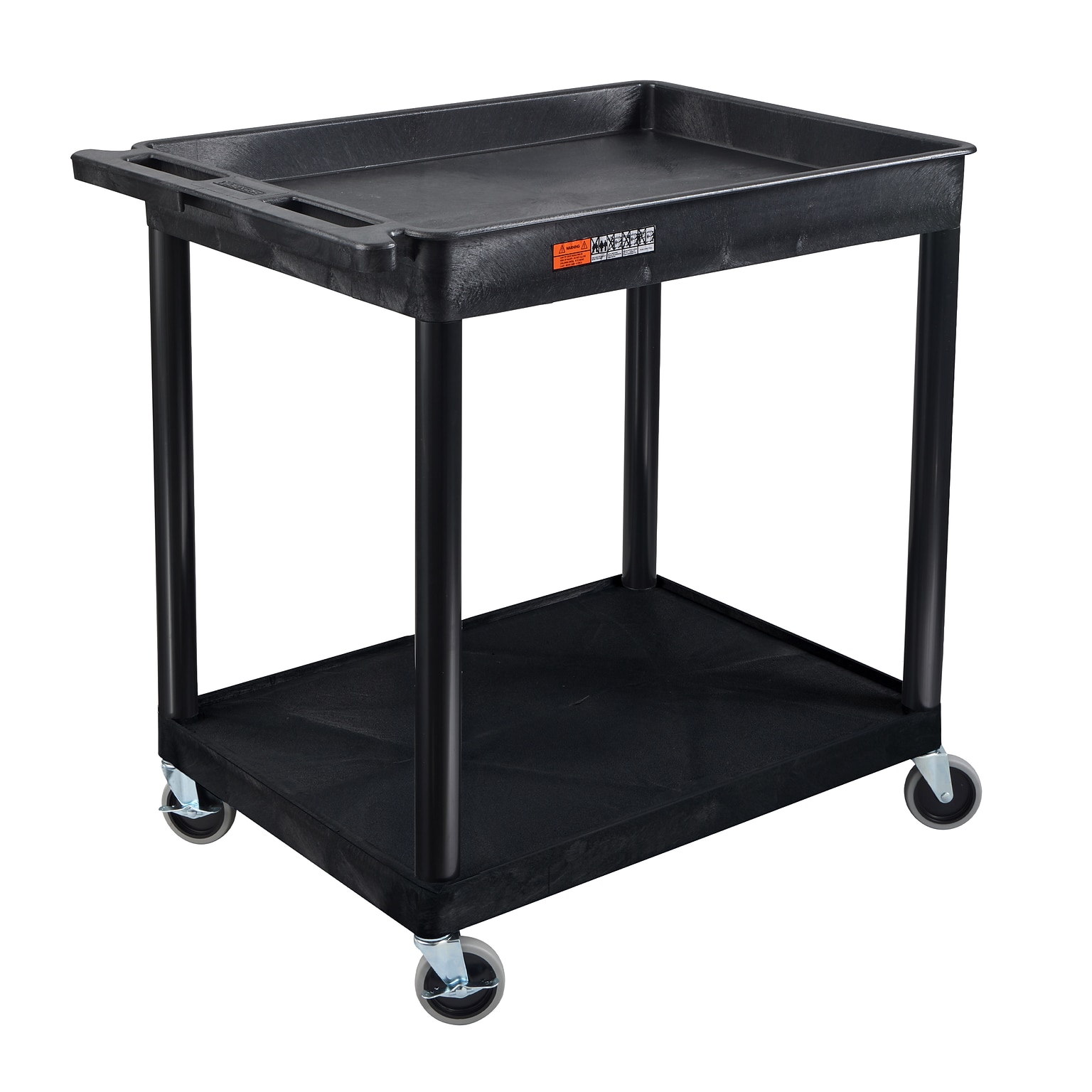 Luxor ENDURA XL 2-Shelf Utility Cart, Black (TC12-B)