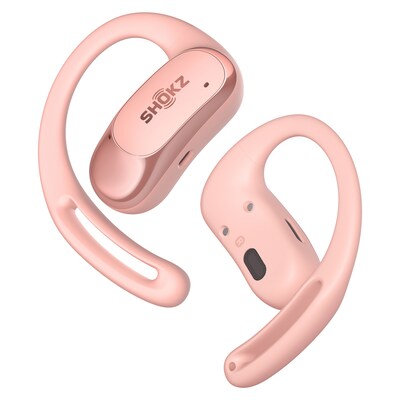 Shokz OpenFit Air True Wireless Active Noise Canceling Open-Ear Earbuds with Charging Case, Bluetooth, Pink (T511-ST-PK-US)