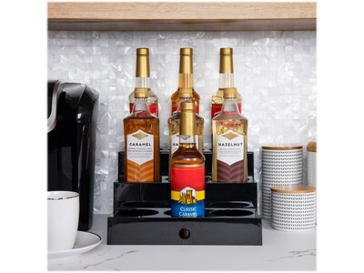 Mind Reader Acrylic Coffee Syrup Station Countertop Organizer, Black (SYRUPH9-BLK)