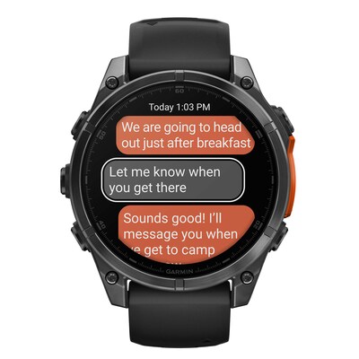 Garmin fenix 8 AMOLED Multisport GPS Smartwatch, Slate Gray & Black, 47mm (GRM0290400)