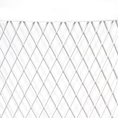 Creekwood Home Industrial Mesh Cylinder 12.75" LED Table Lamp, White (CWT-1005-WH)
