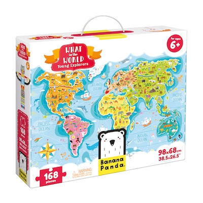 Banana Panda What in the World Young Explorers 168-Piece Jumbo Floor Puzzle (BPN33672)