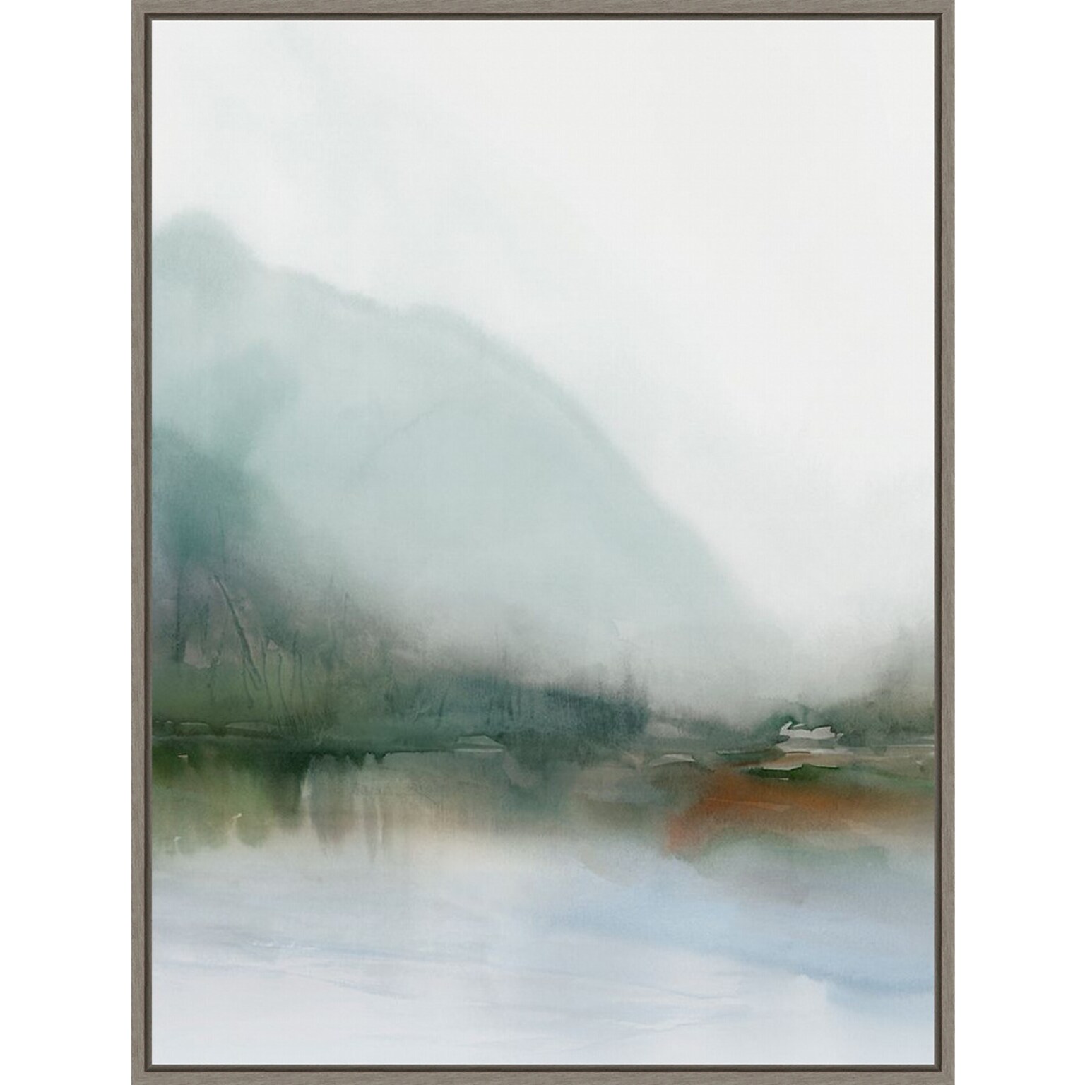 Amanti Art Sapphire Lake I by Ian C Framed Canvas Wall Art Print, 32 x 42 (A42677747794)