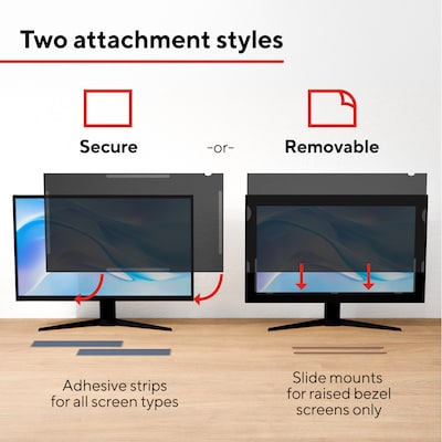 Staples TECH Anti-Glare Privacy Filter for 22" Widescreen Monitor (16:10) (ST62134-CC)