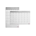 Staples 24 x 36 Monthly Dry-Erase Wall Calendar, Undated, Reversible, White/Gray (ST60365-23)