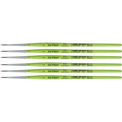 da Vinci FIT Synthetics Acrylic & Tempera Student Round Brush, 6 /Pack (DVXVA3732-6)