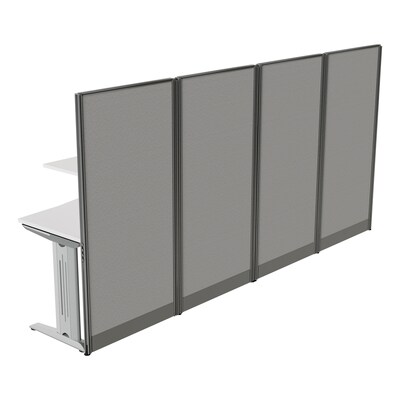 Regency Instant Office 63"H x 129"W 2 Person L-Shaped Cubicle Panel Workstation, Pure White (IO36194-03K-2P)