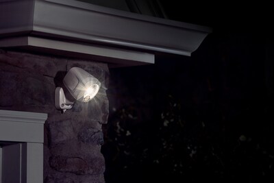 Ring Smart Lighting Spotlight Wireless Outdoor Motion-Sensor Security Light, White (B07KXFVTYL)
