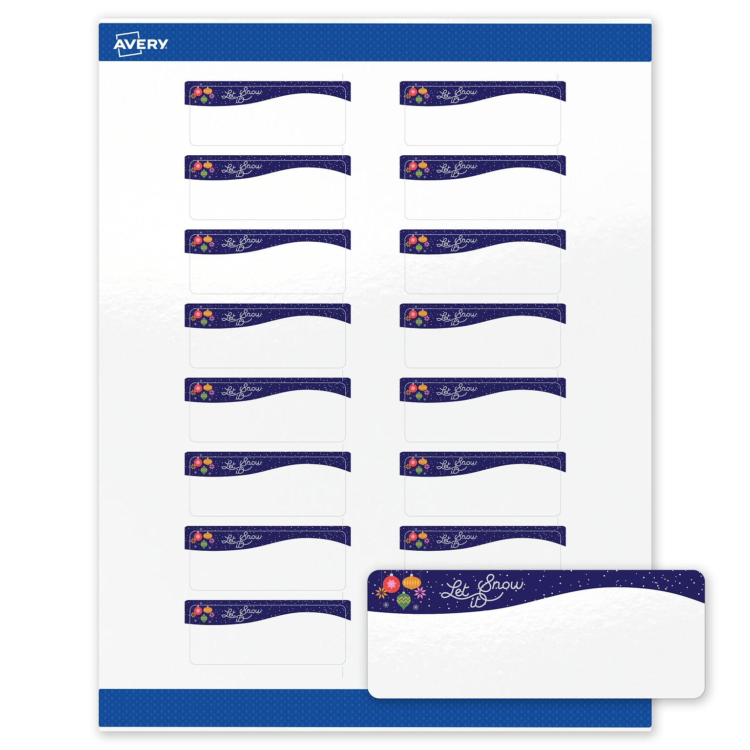 Avery Rectangle Multipurpose Labels, 1 x 2-5/8, White, 160/Pack (19479370439)