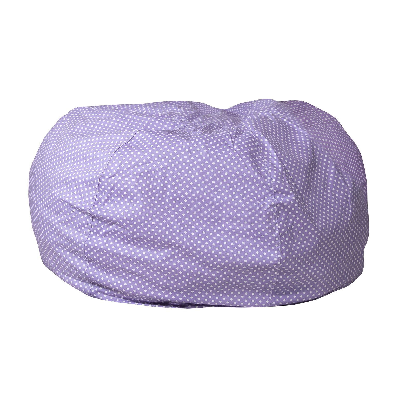 Flash Furniture Cotton Twill Oversized Dot Bean Bag Chair, Lavender