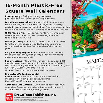 2026 BrownTrout A Country Walk 12" x 12" Monthly Wall Calendar (9781773728629)