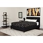 Flash Furniture Tribeca Tufted Upholstered Platform Bed in Black Fabric with Pocket Spring Mattress, Full (HGBM22)