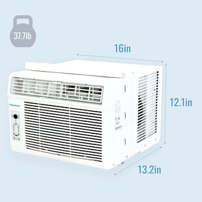 Keystone 115-Volt 6000 BTU Window Air Conditioner with Remote, White (KSTAW06DE)