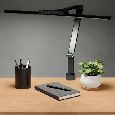 Excello Global Products Wellness Series LED Desk Lamp, 17.5", Black (EGP-DL-18-BLK)
