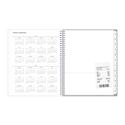 2027 Blue Sky Rue Du Flore 8.5" x 11" Calendar Year Monthly Planner, Plastic Cover (101602-27)
