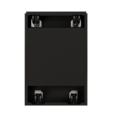 3-Drawer File Cabinet with Wheels and Arch Handles, Black, 23" Deep (21115)