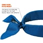 Ergodyne Chill-Its 6702 Cooling Bandana, Tie Closure, Blue (12399)