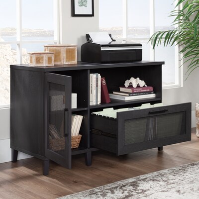 Sauder Tiffin Line File Cabinet, Letter/Legal Size, 30H x 47W x 20D, Raven Oak (433268)
