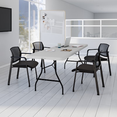 Quill Brand® Folding Table, 96"L x 30"W, Platinum (79158)