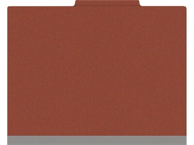 Medical Arts Press Pressboard Classification Folder, 2 Dividers, 2" Expansion, Letter Size, Red, 10/Box (DV-T42-26-3RED-PKT)