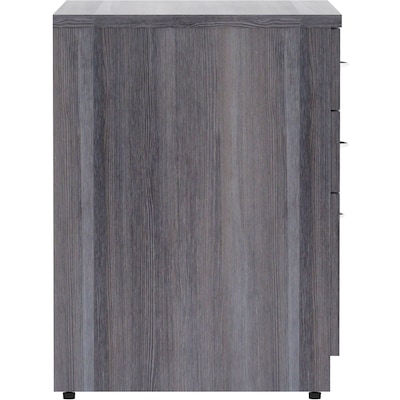 Lorell Essentials 4-Drawer Lateral File Cabinet, Letter/Legal Size, Lockable, 29.5"H x 35.5"W x 22"D, Weathered Charcoal