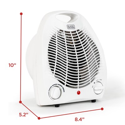 Black & Decker 1500-Watt Portable Ceramic Electric Desk Heater, White (BHD101W)