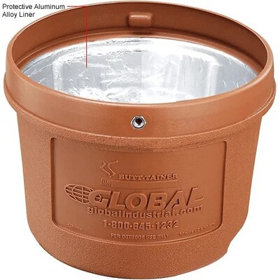 Global Industrial Outdoor Ashtray, 1-1/2 Gallon, Terracotta (261391RG)
