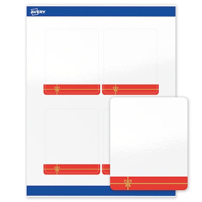 Avery Rectangle Multipurpose Labels, 4 x 3-1/3, White, 40/Pack (19479370550)