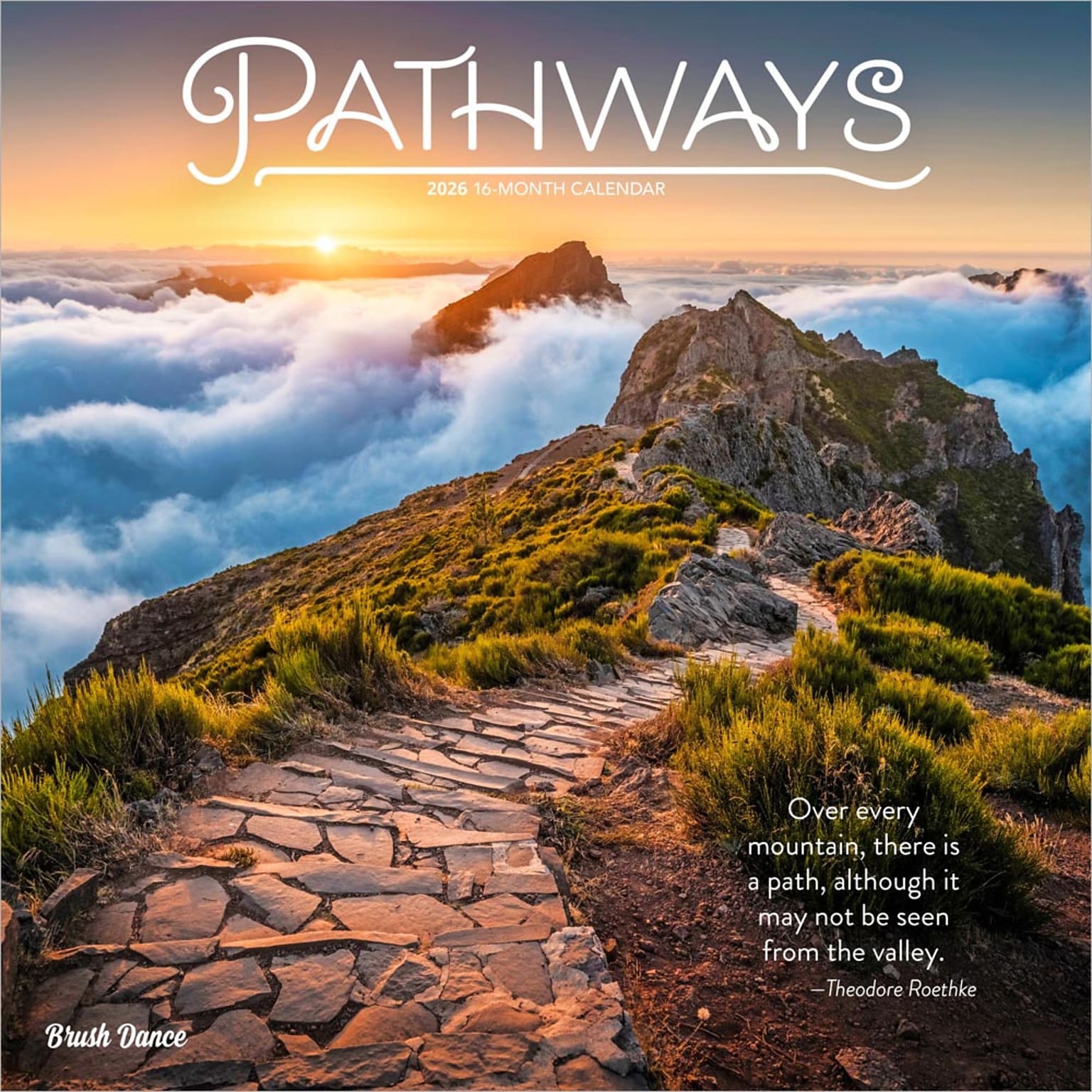 2026 Brush Dance Pathways 12 x 12 Monthly Wall Calendar (9798330706556)
