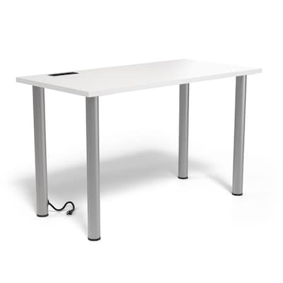 Union & Scale™ Essentials 48W Computer and Writing Desk, White (UN56969)