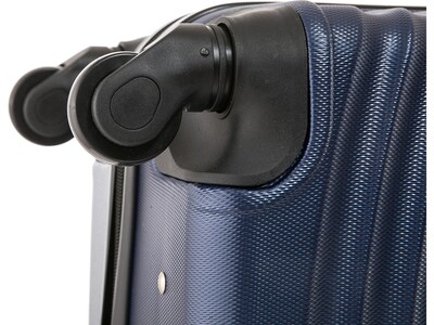DUKAP Adly 3-Piece Hardside Spinner Luggage Set, TSA Checkpoint Friendly, Navy Blue (DKADLSML-BLU)