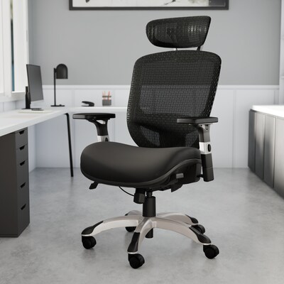 Staples Hyken XL Ergonomic Fabric Swivel Big & Tall Chair, Black (ST63145)