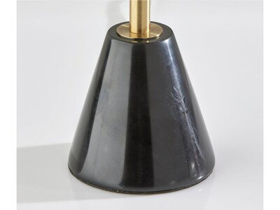 Adesso Tucker Incandescent Table Lamp, Antique Brass/Beige (1631-21)