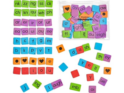 hand2mind Phonics Word-Building Magnetic Tiles (96161)