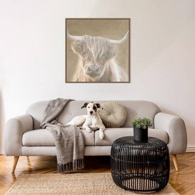Amanti Art Soulful Bull by Patricia Pinto Framed Canvas Wall Art Print, 30 x 30 (A42678299508)