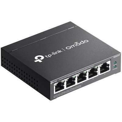 TP-Link Omada 5-Port Gigabit Ethernet PoE Managed Switch, 1 Gbps, Black (ES205GP)