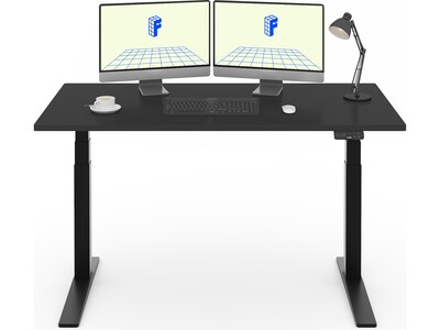 FlexiSpot E7 Pro 60"W Electric Adjustable Standing Desk, Black (E7BPRO6030-B)