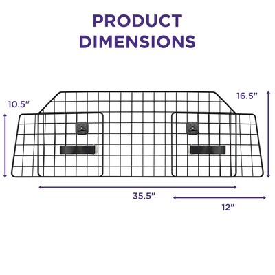 Pawple Adjustable Dog Car Barrier for SUVs, Cars, Vehicles, & Trucks, Heavy-Duty Wire Mesh, Univers
