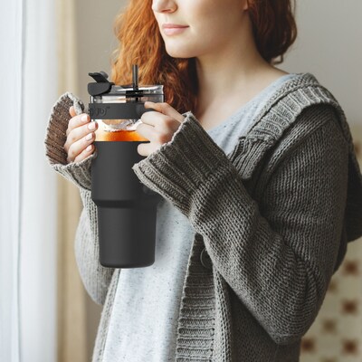 ASOBU Explorer Stainless Steel, 34 oz., Black, (ADNASM80BK)