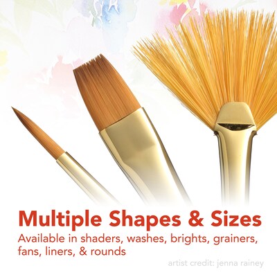 Princeton Heritage Short Handle Watercolor Synthetic Round Brush, 2/Pack (PBXP4050R8-2)