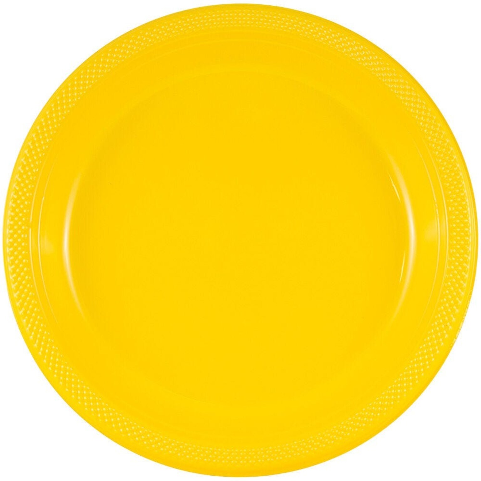 JAM Paper 7 Plastic Plates, Yellow, 80/Pack (255321940g)