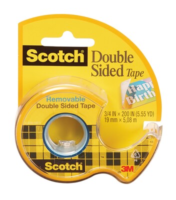 Scotch Removable Double Sided Tape w/Refillable Dispenser, 3/4 x 11.11 yds., 1 Core, 1 Roll (667)