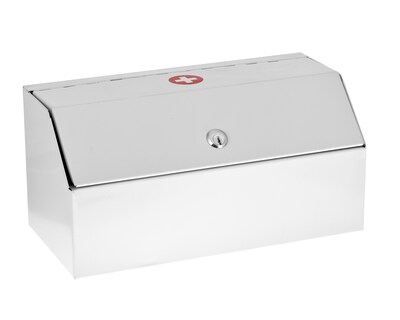 Viva Comfort Steel Secure Surface-Mount Medicine Medical Cabinet, 0.2 cu. ft., White, (ADI999-05-WHI-MK)