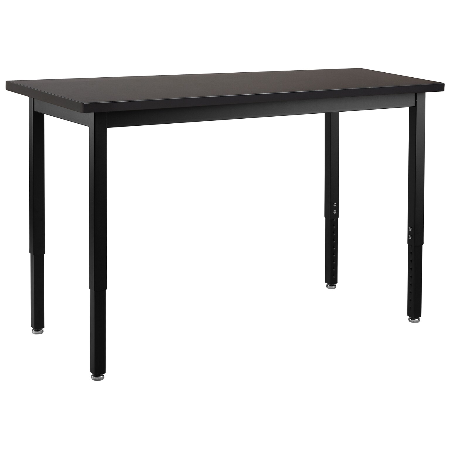National Public Seating SLT Series Height Adjustable Utility Table, 24W x 72D, Black (SLT3-2472C)