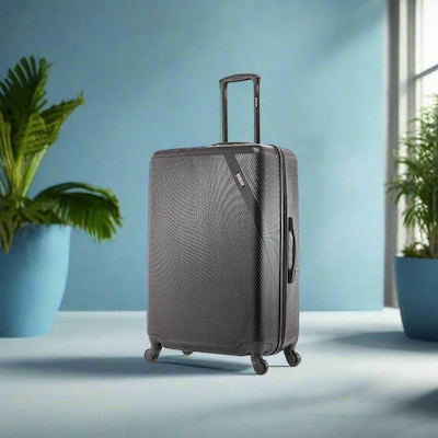 DUKAP Discovery 29.52 Hardside Suitcase, 4-Wheeled Spinner, TSA Checkpoint Friendly, Black (DKDIS00L-BLK)