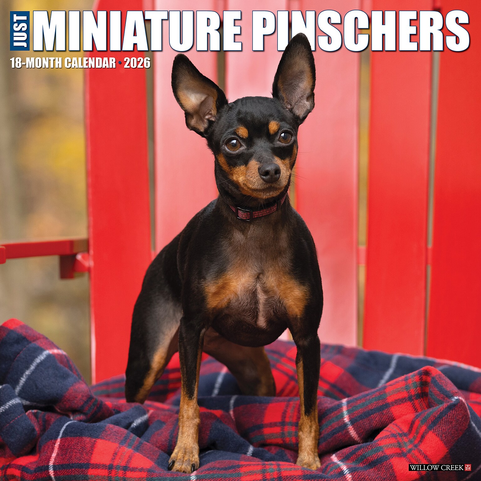 2026 Willow Creek Miniature Pinschers 12 x 12 Monthly Wall Calendar (51931)