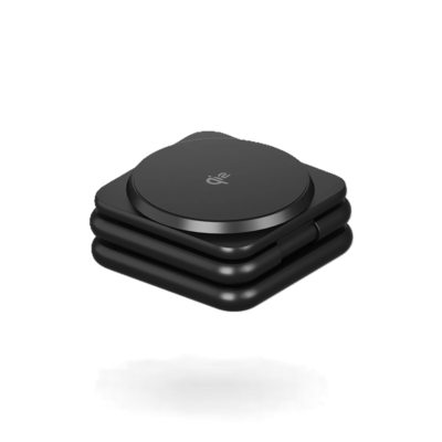 CODi Qi2 Folding Wireless Charging Stand for iPhone, Apple Watch & Wireless Earbuds, Black (PWRC-31Q2)